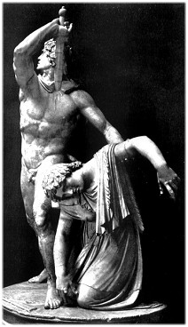 Galata che uccide se stesso e la moglie. Copia romana da originale greco, Roma, Museo delle terme.